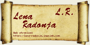Lena Radonja vizit kartica